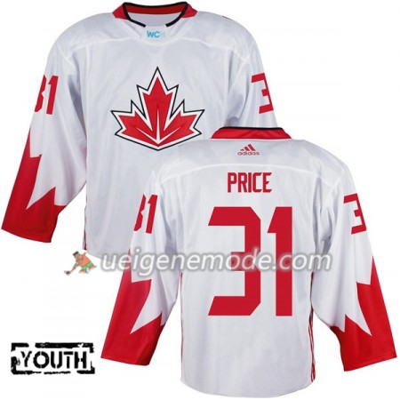 Kanada Trikot Carey Price 31 2016 World Cup Kinder Weiß